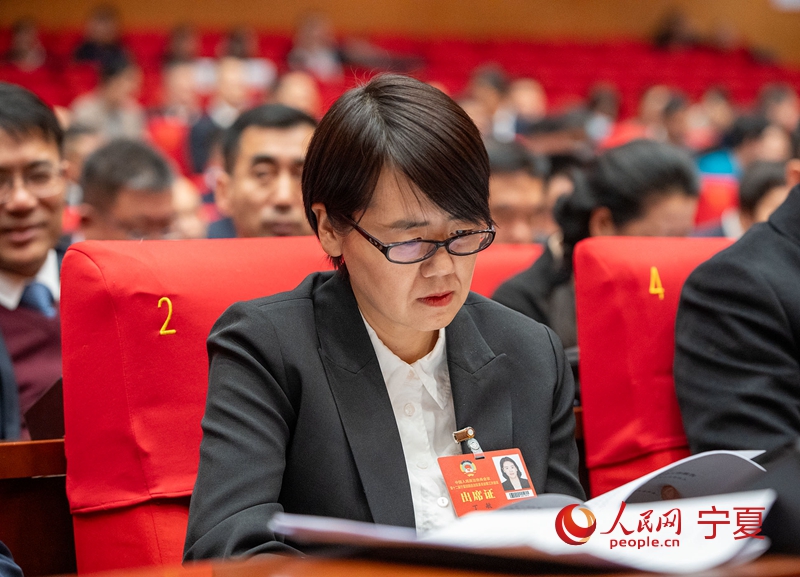 認真聽取報告的委員。人民網 周航攝